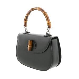 Gucci Bamboo Bag Black Handle Top Handbag